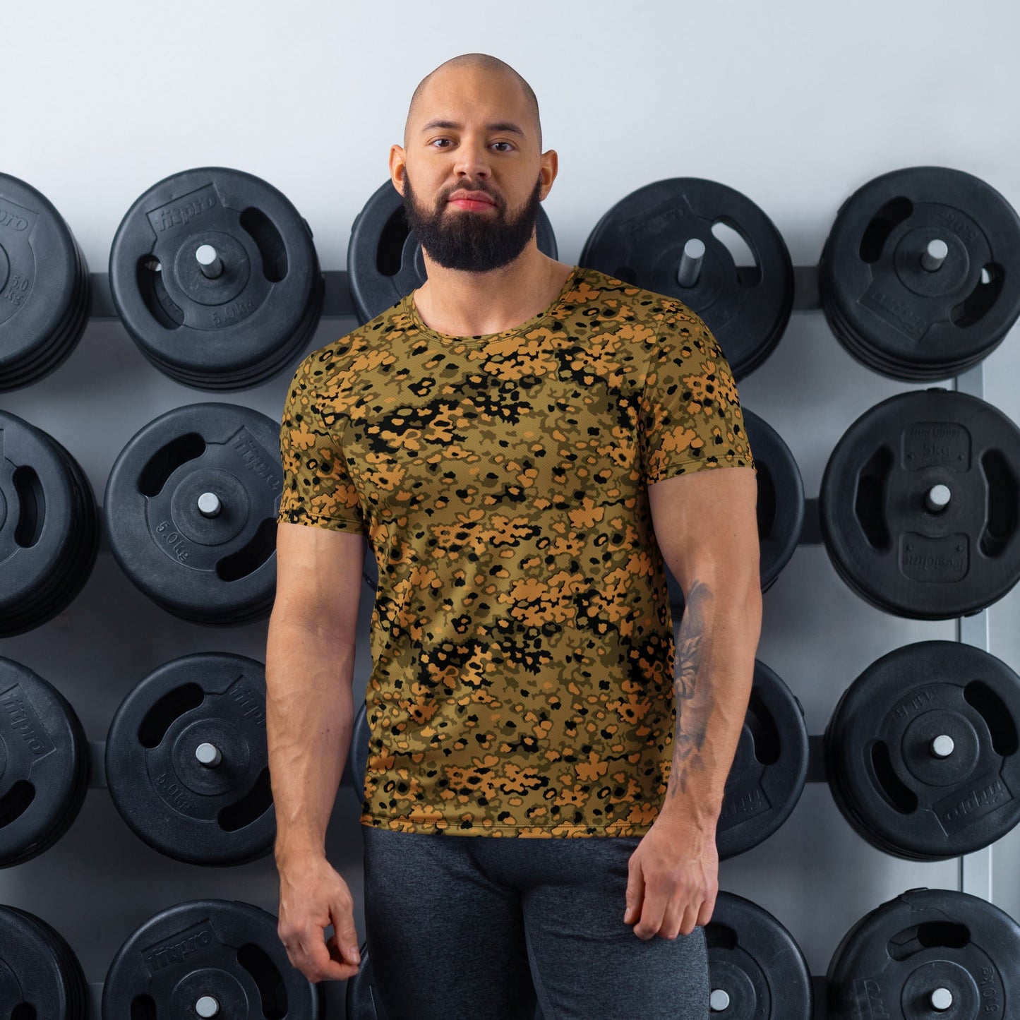 German Oak Leaf Eichenlaubmuster Autumn CAMO Mens Athletic T-Shirt - XS