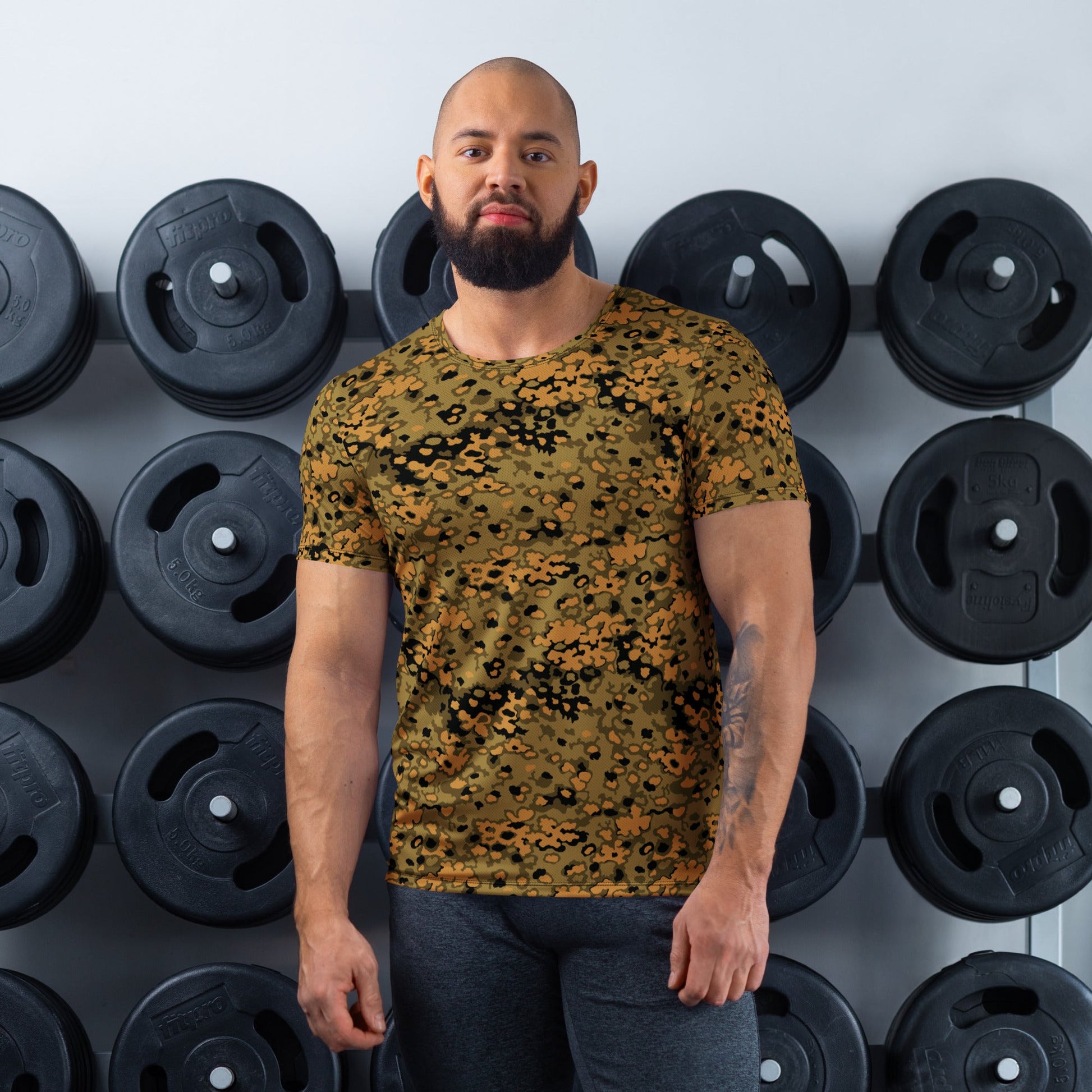 German Oak Leaf Eichenlaubmuster Autumn CAMO Mens Athletic T-Shirt - XS