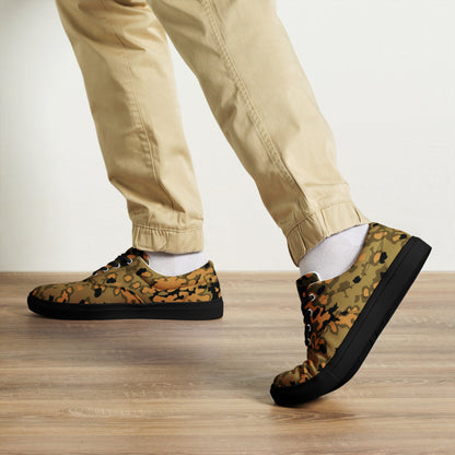 German Oak Leaf Eichenlaubmuster Autumn CAMO Mens Lace-Up Canvas Shoes - Lace-up