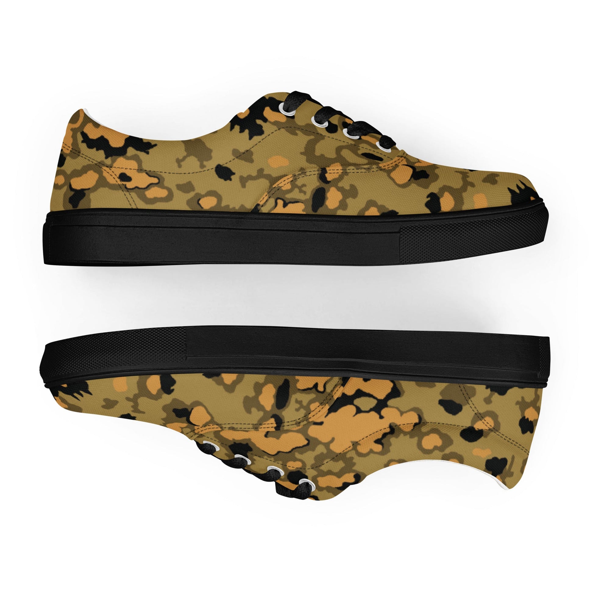 German Oak Leaf Eichenlaubmuster Autumn CAMO Mens Lace-Up Canvas Shoes - Lace-up