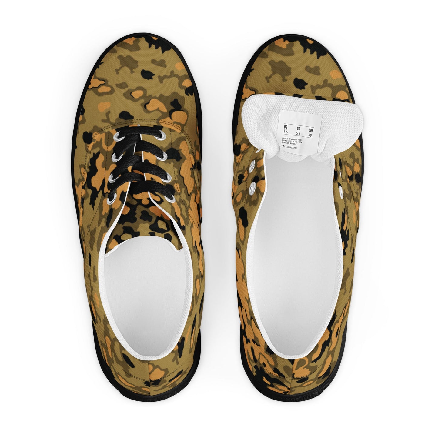 German Oak Leaf Eichenlaubmuster Autumn CAMO Mens Lace-Up Canvas Shoes - Lace-up