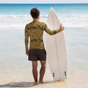 Oak Leaf Eichenlaubmuster Autumn CAMO Mens Long-Sleeve Rash Guard