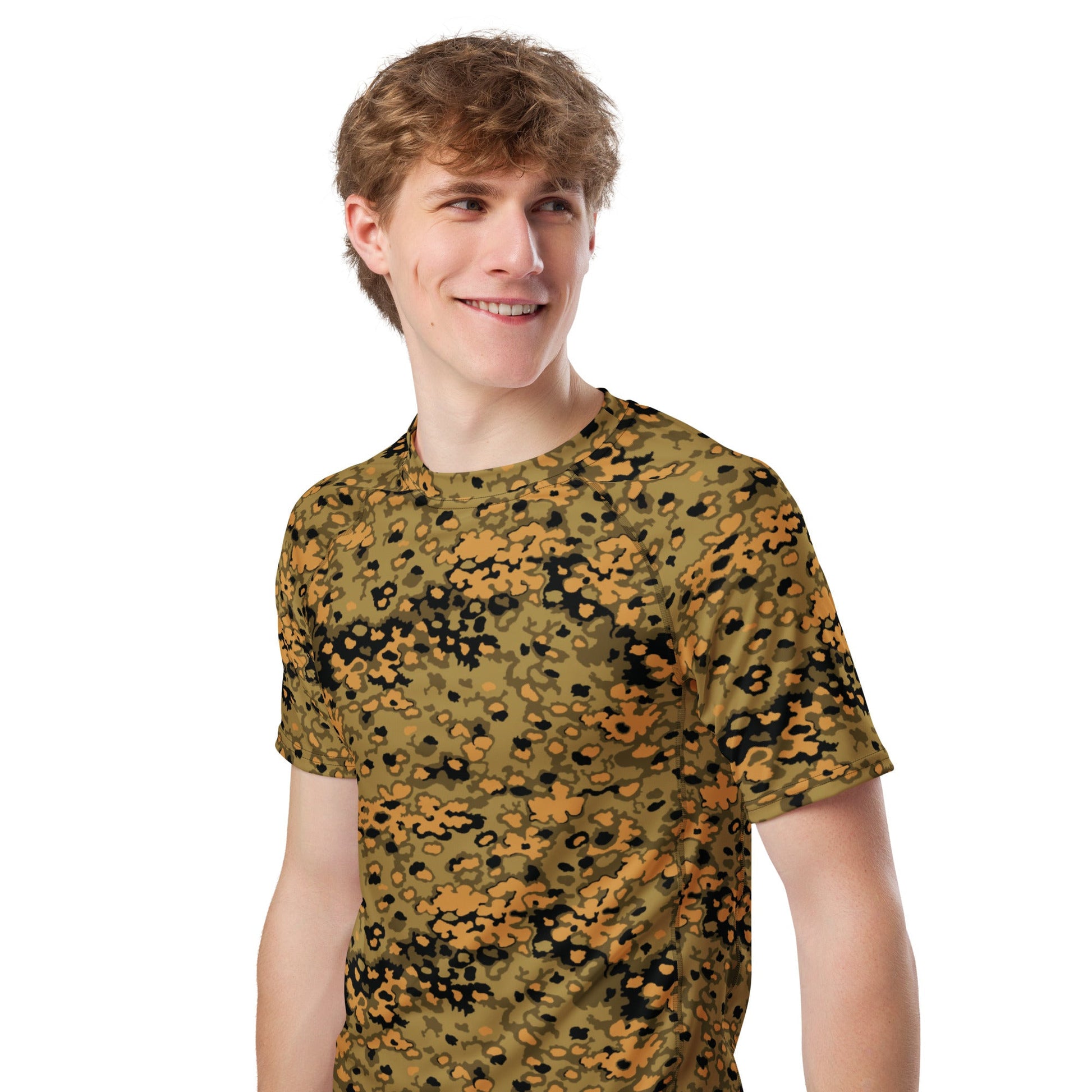 German Oak Leaf Eichenlaubmuster Autumn CAMO Mens Short-Sleeve Rash Guard