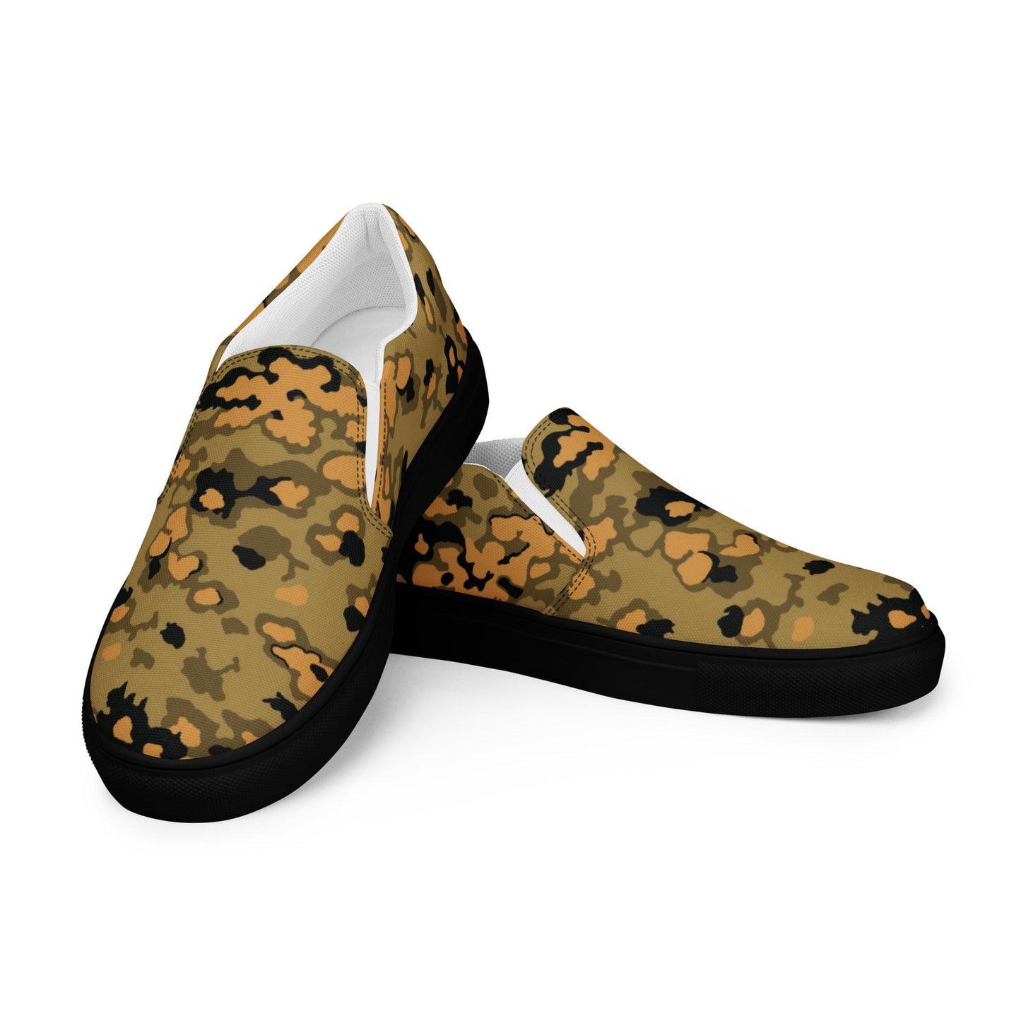 German Oak Leaf Eichenlaubmuster Autumn CAMO Mens Slip-On Canvas Shoes - 5