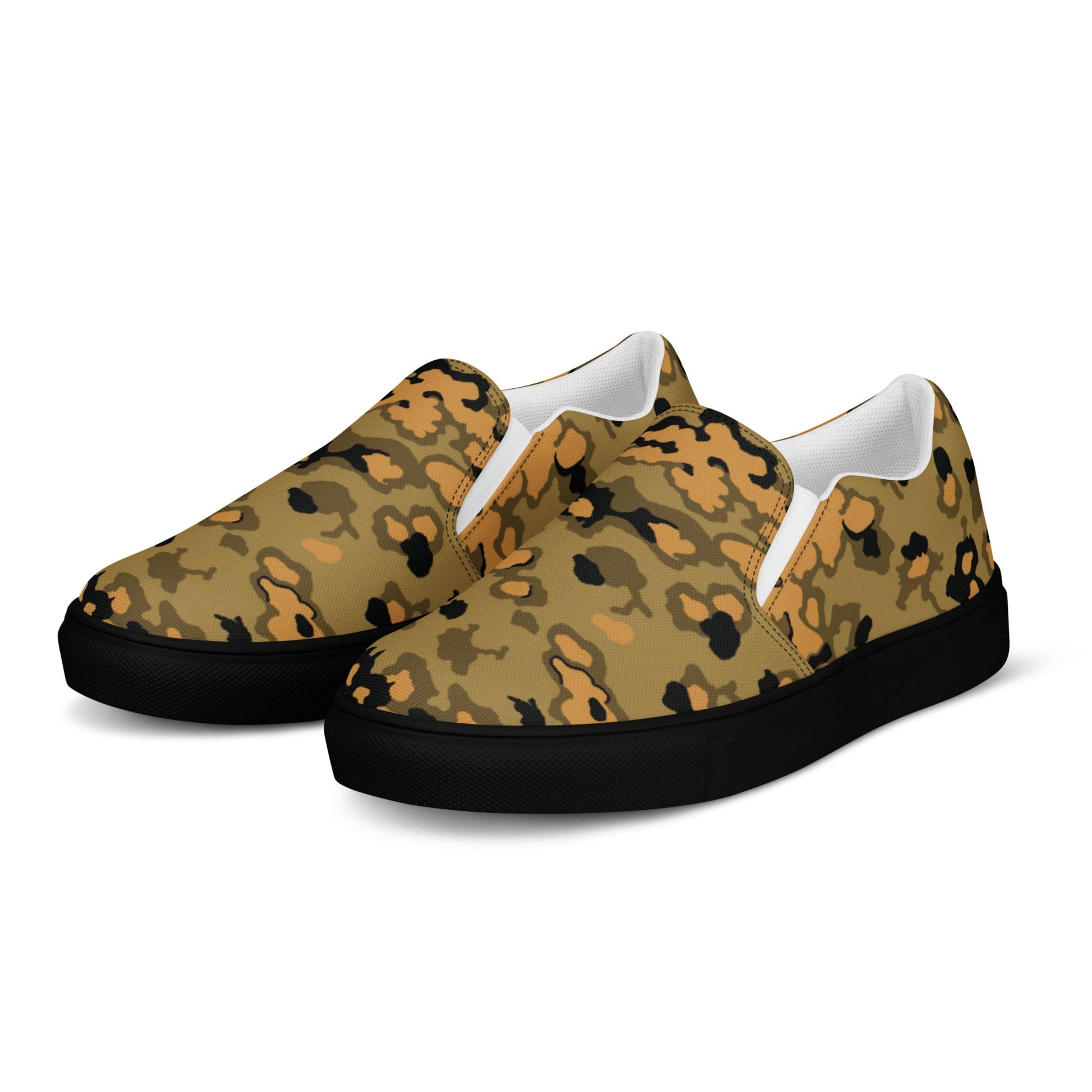 German Oak Leaf Eichenlaubmuster Autumn CAMO Mens Slip-On Canvas Shoes