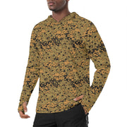 Oak Leaf Eichenlaubmuster Autumn CAMO Mens Sunscreen Sports Hoodie With Thumb Holes