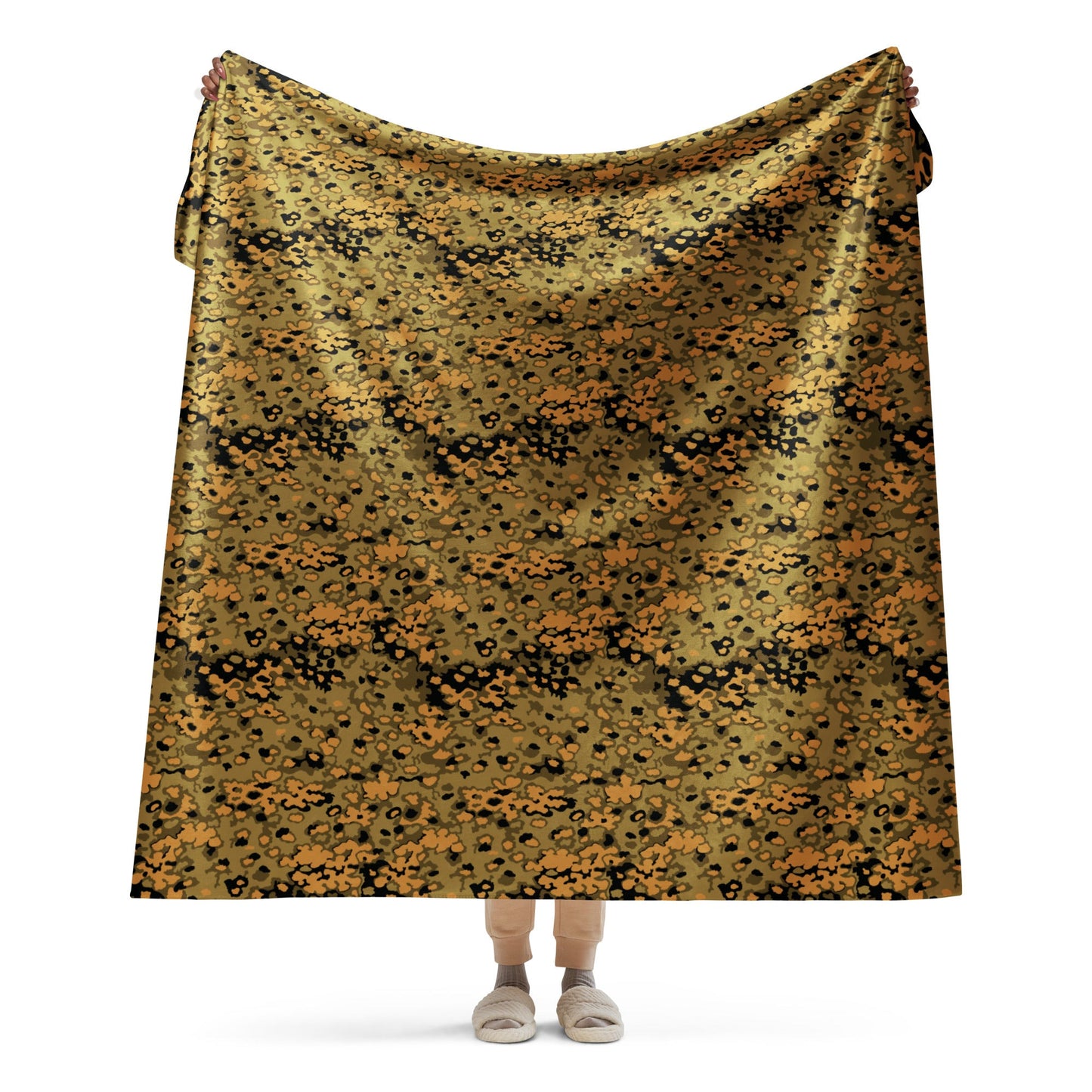 German Oak Leaf Eichenlaubmuster Autumn CAMO Sherpa blanket - 60″×80″ - Blankets