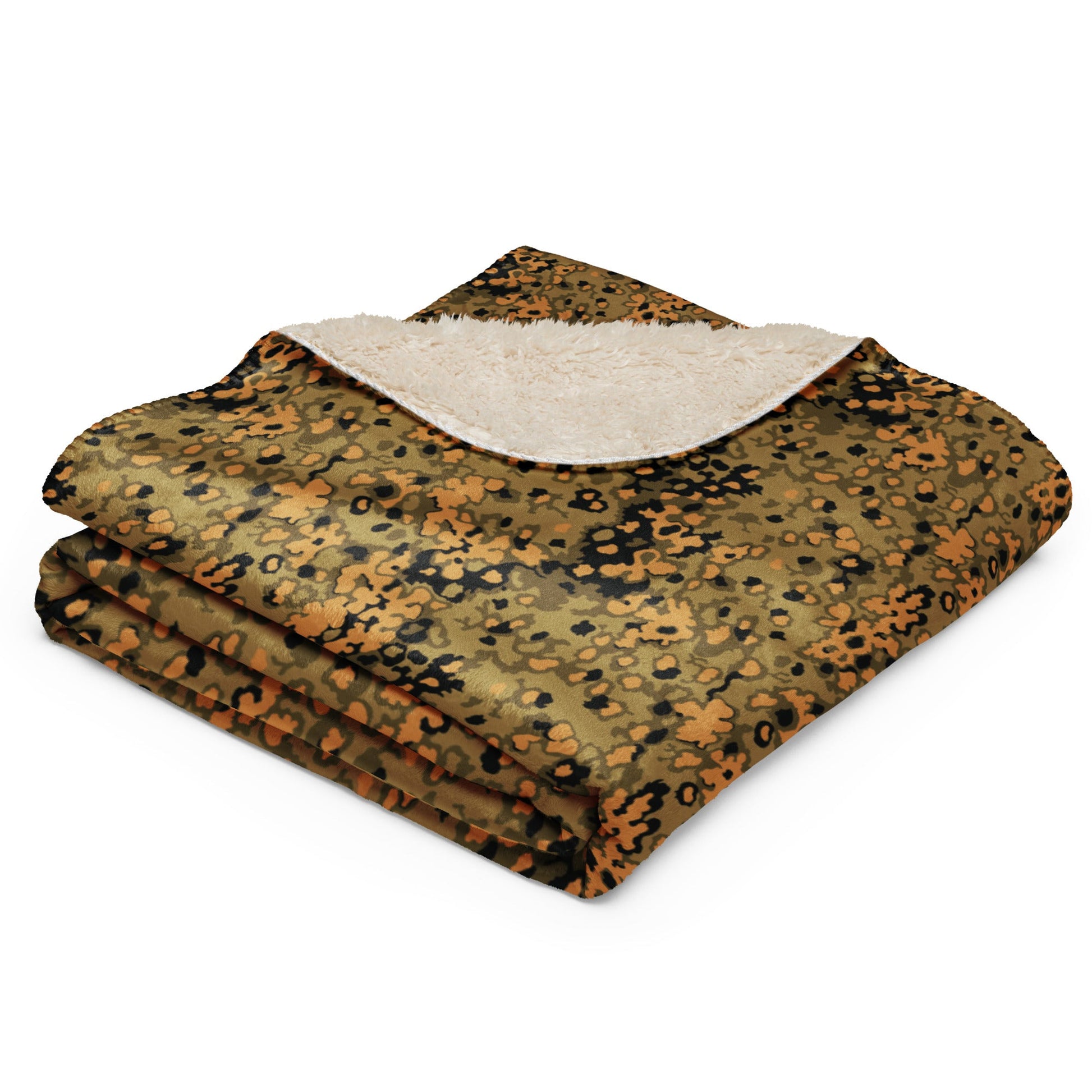 German Oak Leaf Eichenlaubmuster Autumn CAMO Sherpa blanket - Blankets