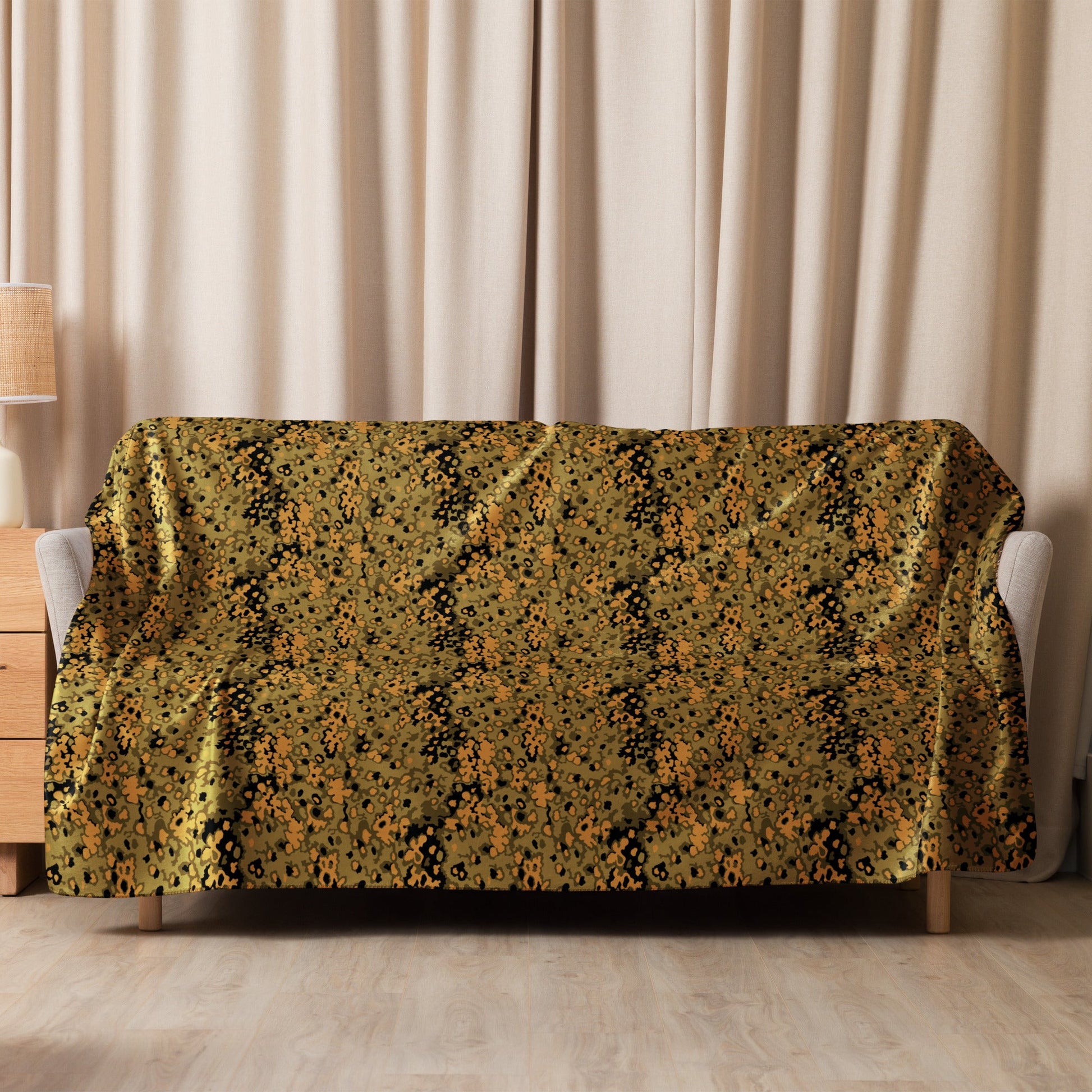German Oak Leaf Eichenlaubmuster Autumn CAMO Sherpa blanket - Blankets