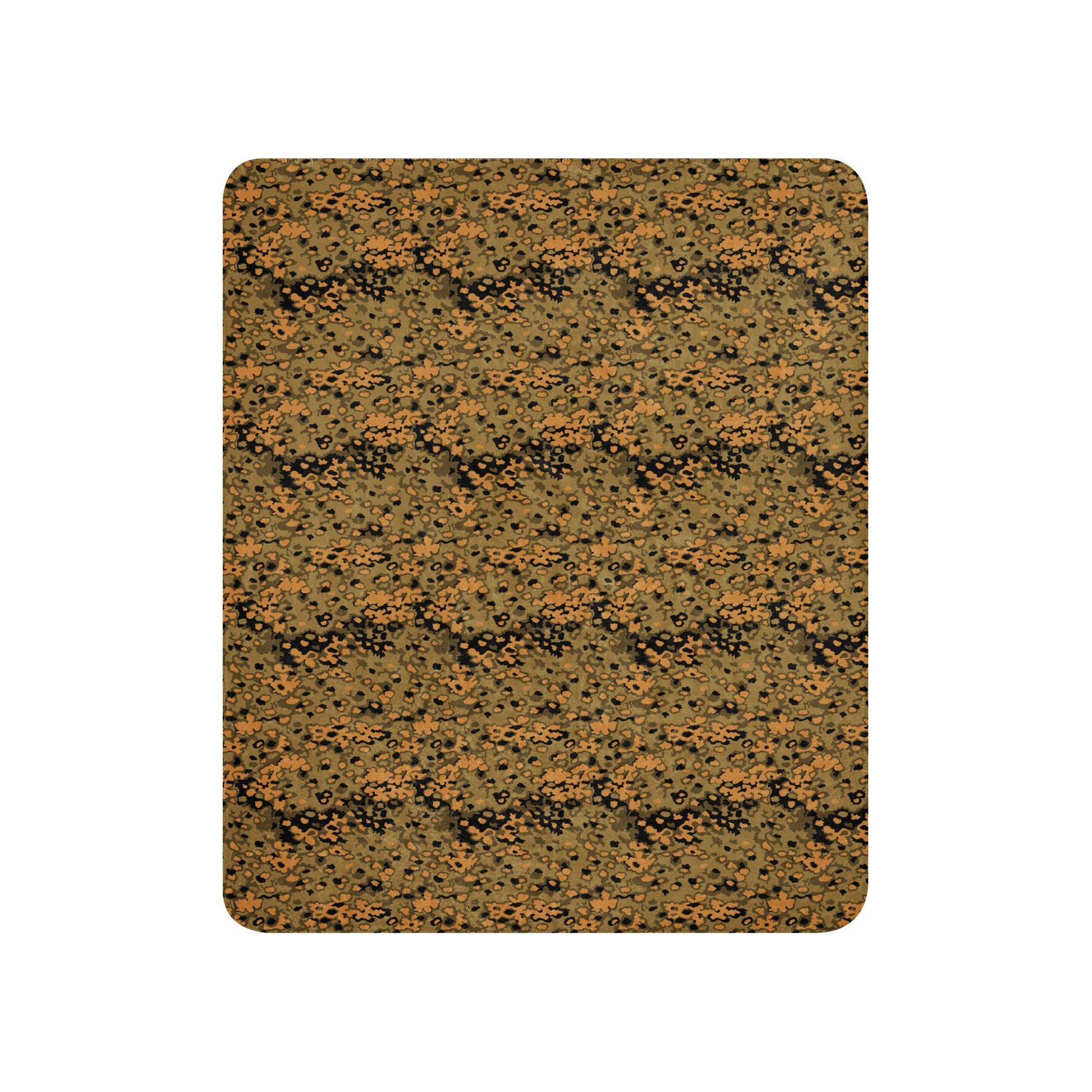 German Oak Leaf Eichenlaubmuster Autumn CAMO Sherpa Blanket