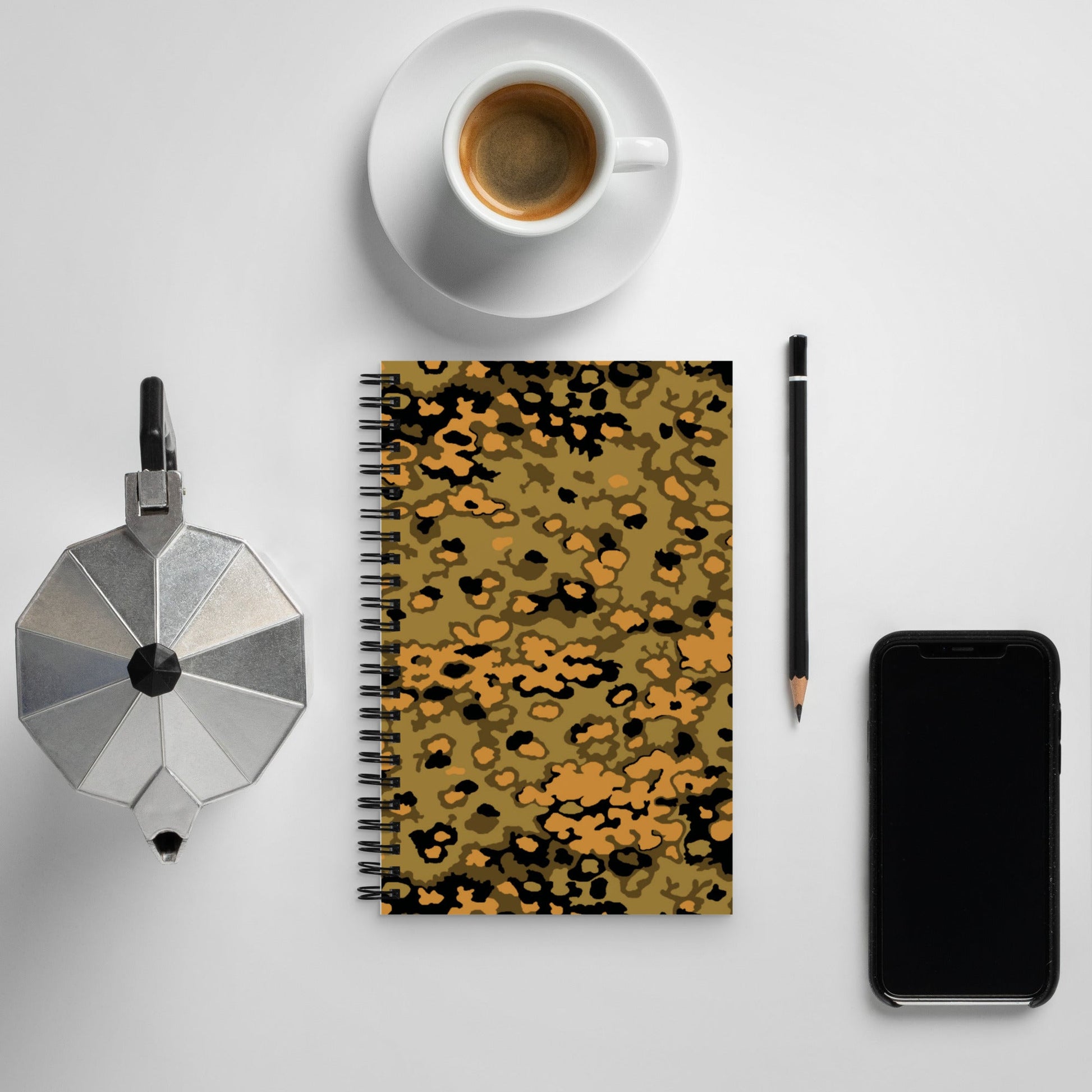 German Oak Leaf Eichenlaubmuster Autumn CAMO Spiral Notebook