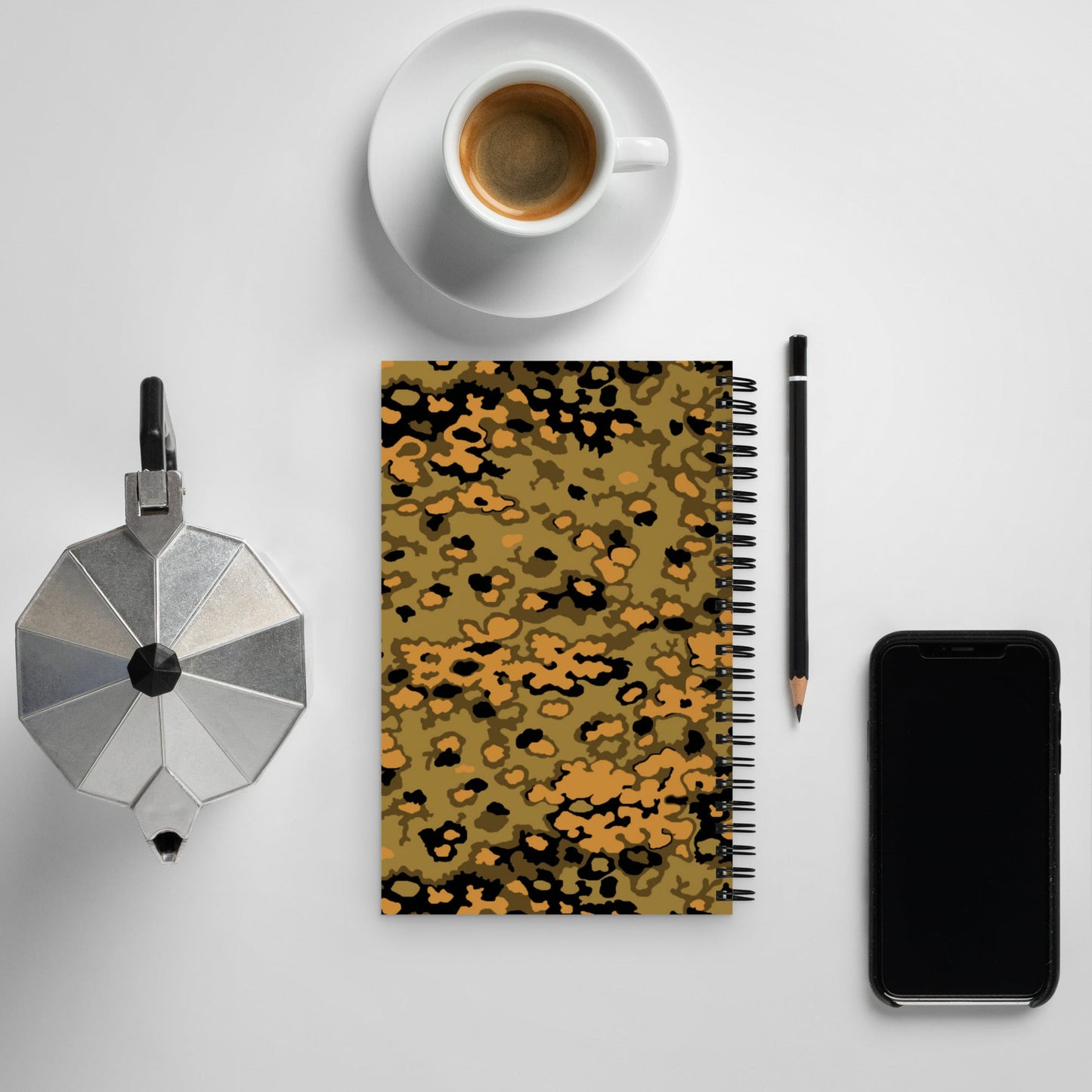 German Oak Leaf Eichenlaubmuster Autumn CAMO Spiral Notebook