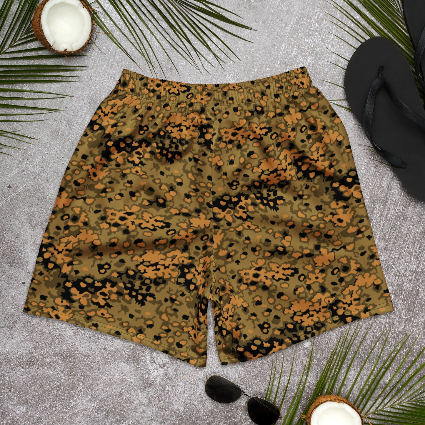 German Oak Leaf Eichenlaubmuster Autumn CAMO Unisex Athletic Long Shorts