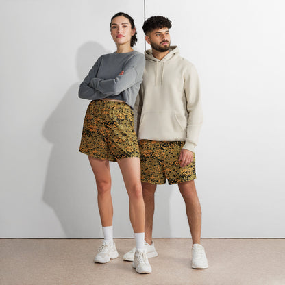 German Oak Leaf Eichenlaubmuster Autumn CAMO Unisex Athletic Long Shorts