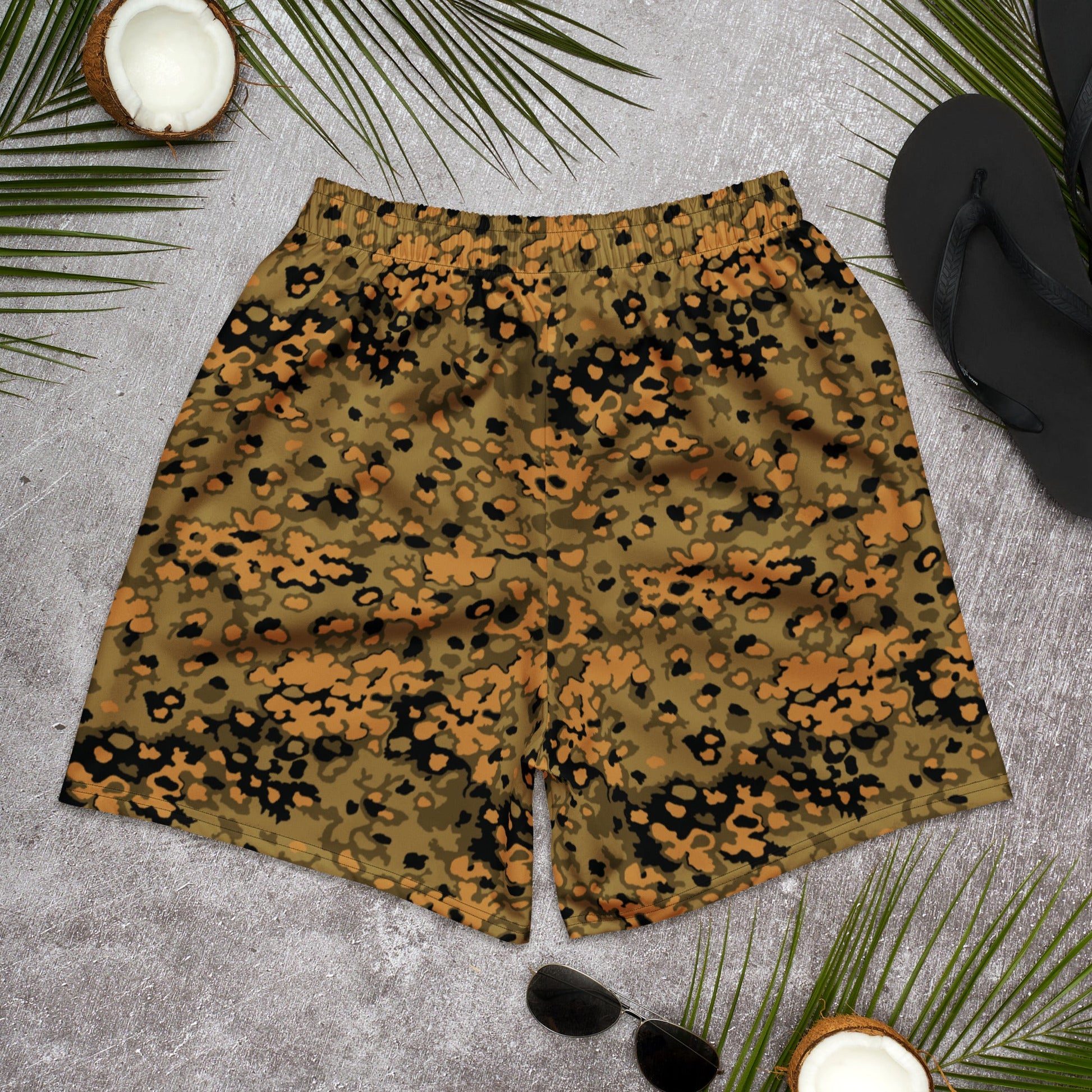 German Oak Leaf Eichenlaubmuster Autumn CAMO Unisex Athletic Long Shorts