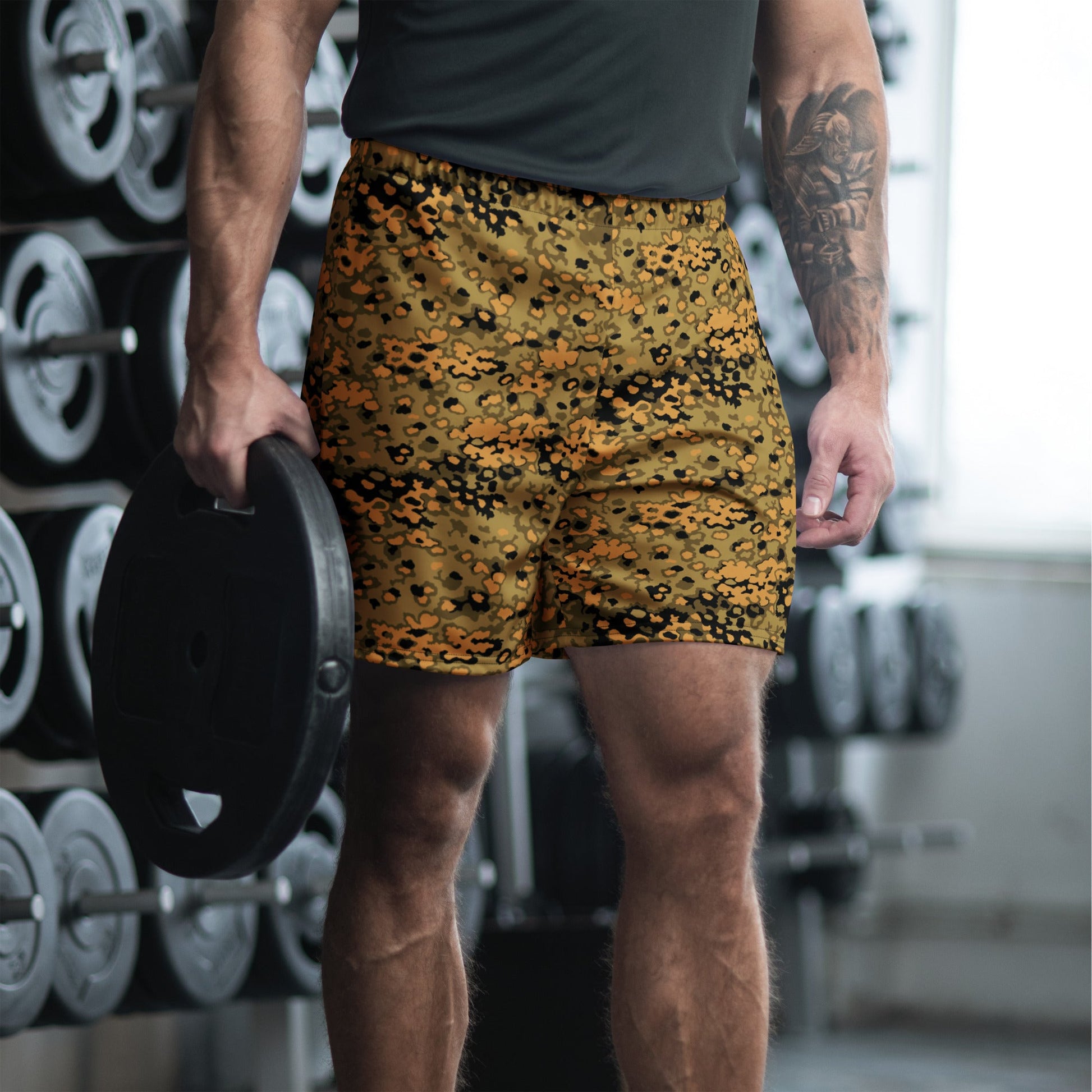 German Oak Leaf Eichenlaubmuster Autumn CAMO Unisex Athletic Long Shorts - XS