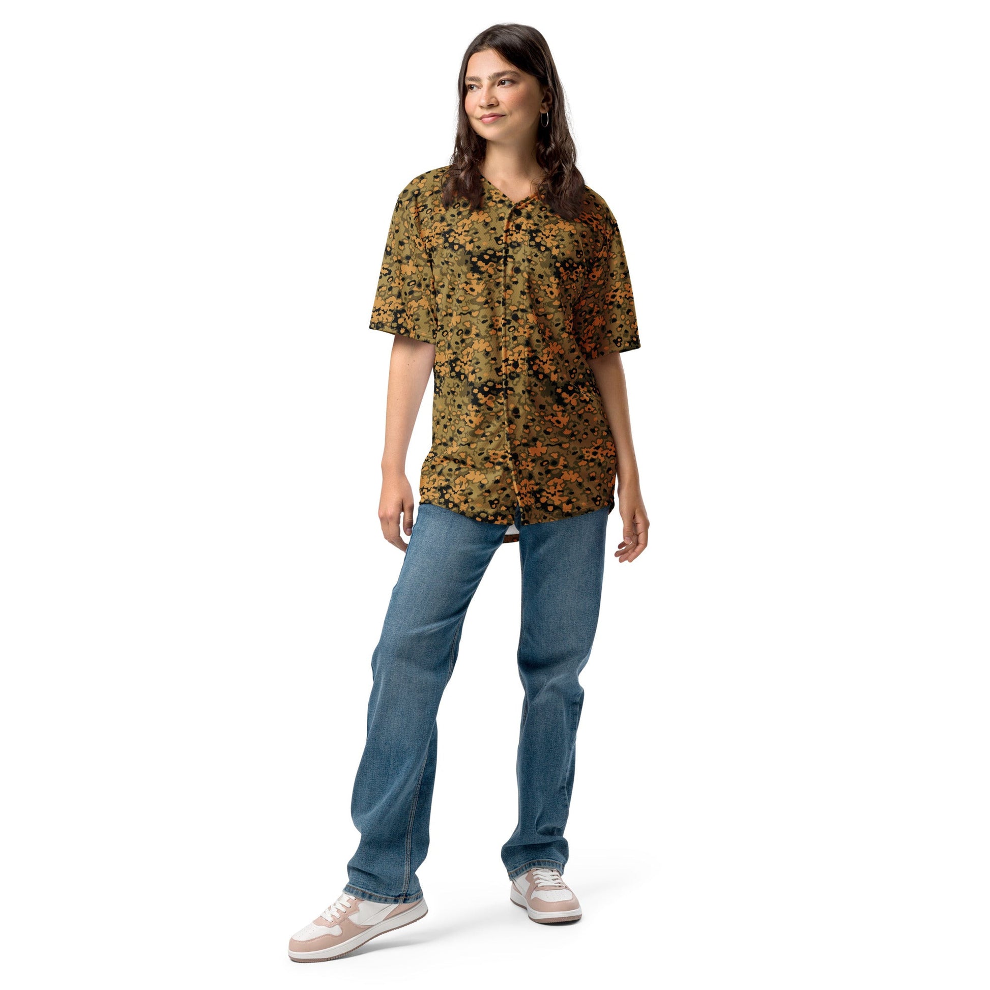 German Oak Leaf Eichenlaubmuster Autumn CAMO Unisex Baseball Jersey