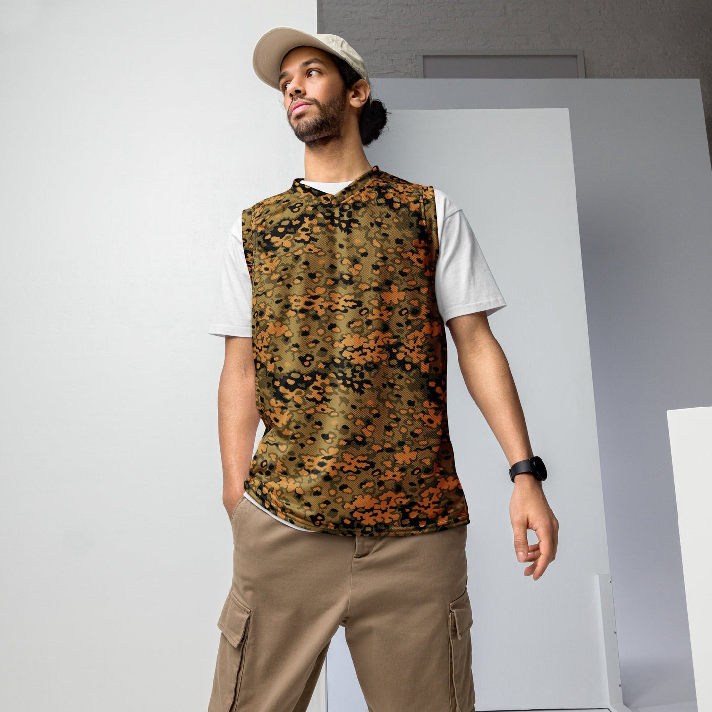 German Oak Leaf Eichenlaubmuster Autumn CAMO unisex basketball jersey - 2XS - Basketball Jerseys