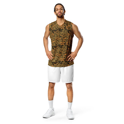 German Oak Leaf Eichenlaubmuster Autumn CAMO Unisex Basketball Jersey