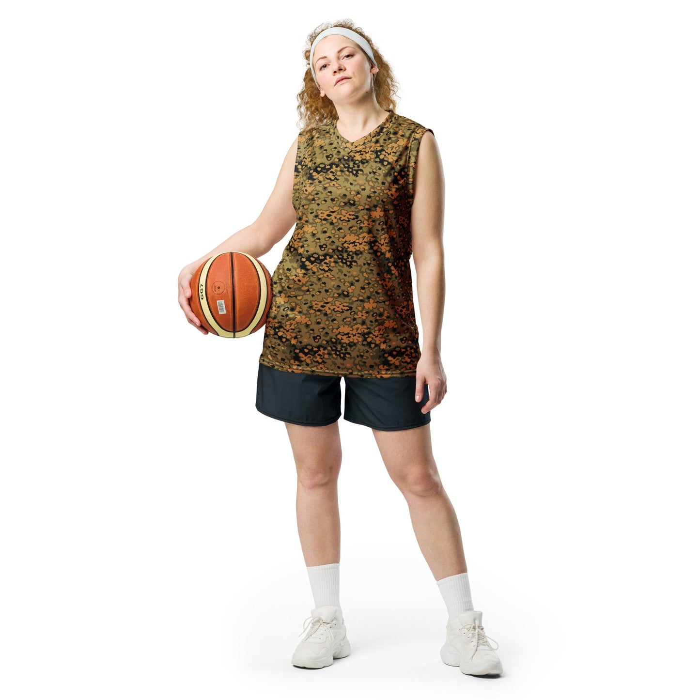 German Oak Leaf Eichenlaubmuster Autumn CAMO Unisex Basketball Jersey