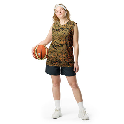 German Oak Leaf Eichenlaubmuster Autumn CAMO Unisex Basketball Jersey