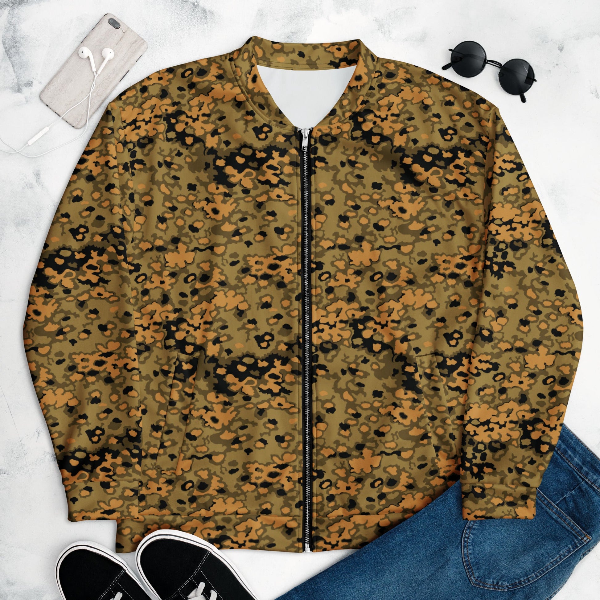 German Oak Leaf Eichenlaubmuster Autumn CAMO Unisex Bomber Jacket