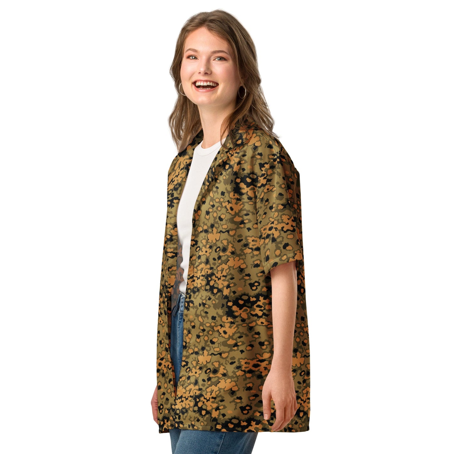 German Oak Leaf Eichenlaubmuster Autumn CAMO Unisex button shirt Button Shirts