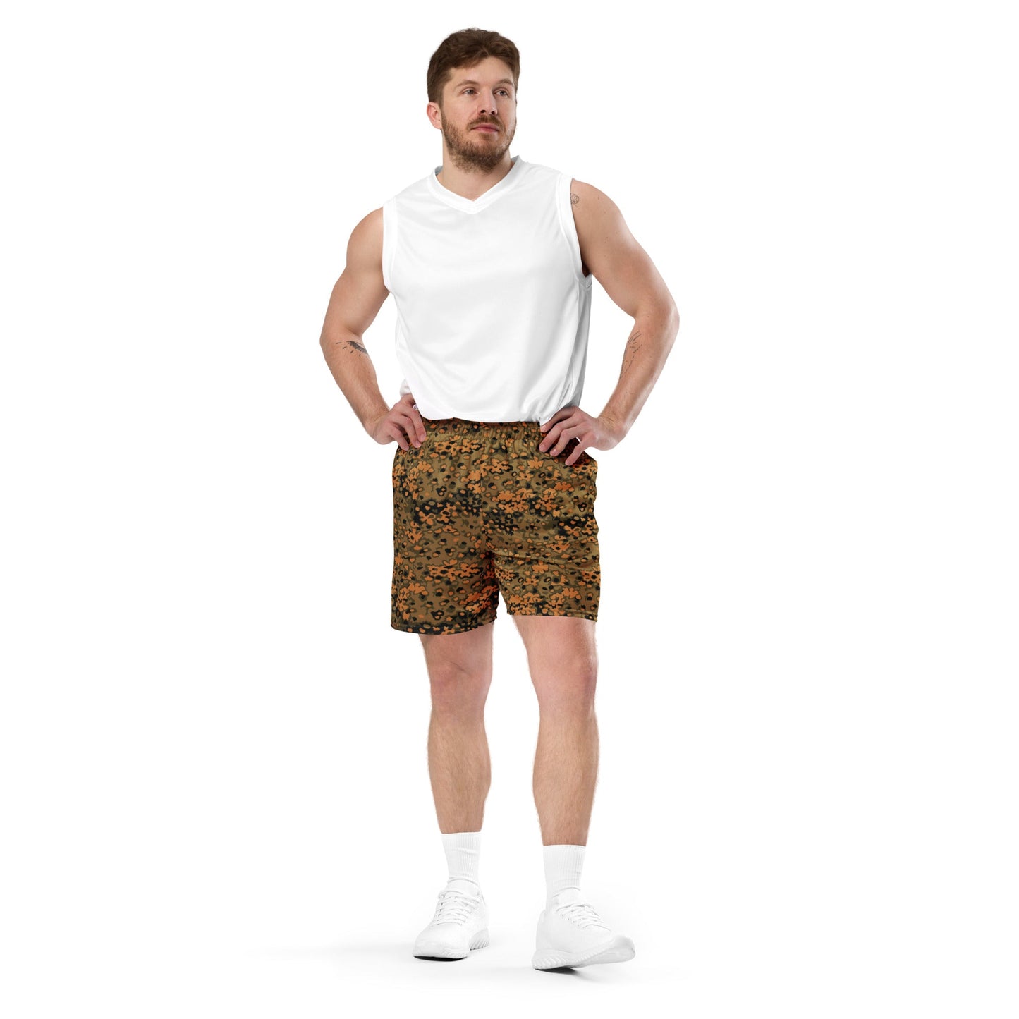 German Oak Leaf Eichenlaubmuster Autumn CAMO Unisex Mesh Shorts