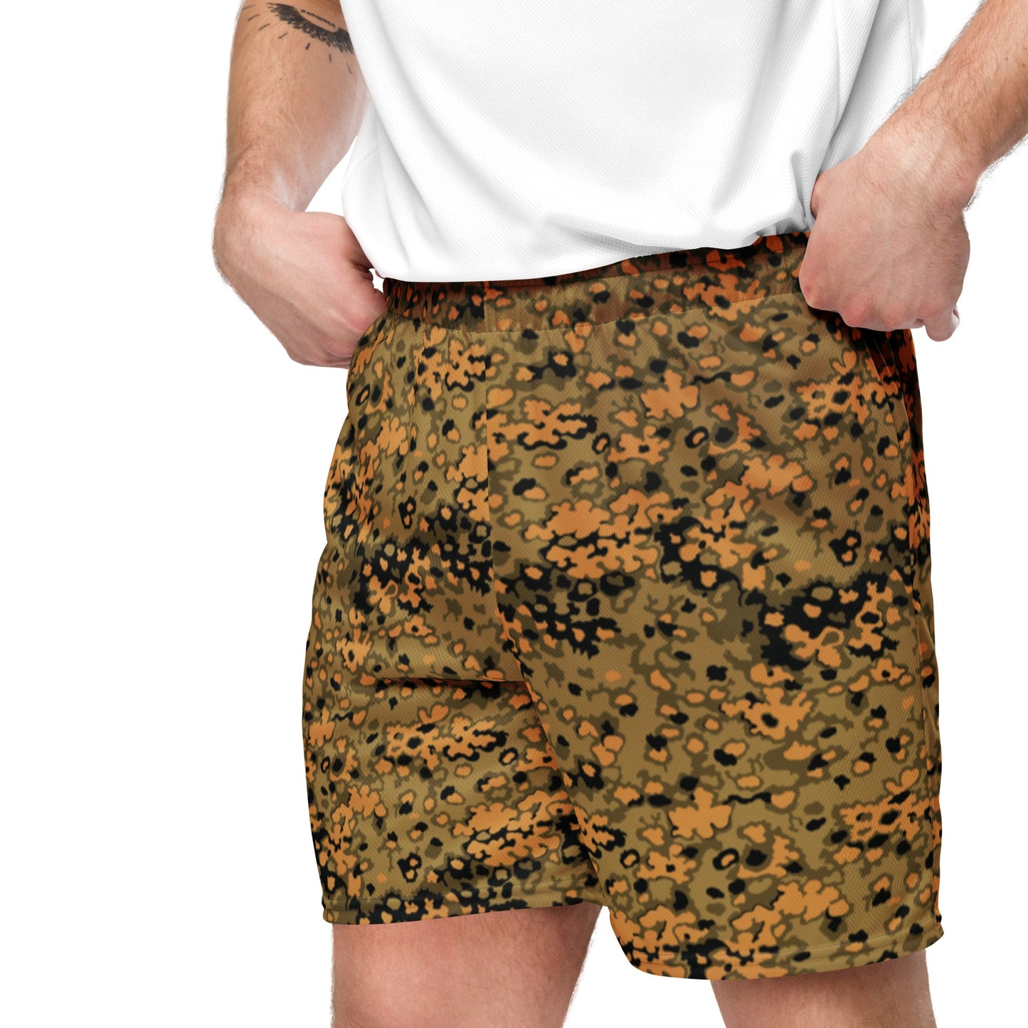 German Oak Leaf Eichenlaubmuster Autumn CAMO Unisex Mesh Shorts