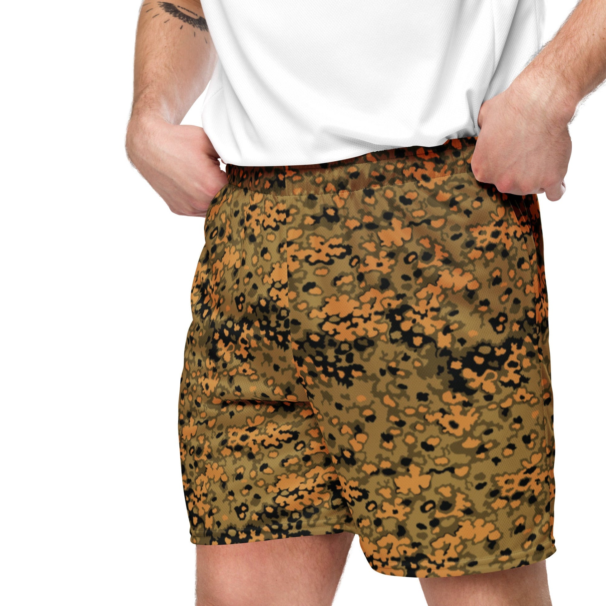 German Oak Leaf Eichenlaubmuster Autumn CAMO Unisex Mesh Shorts