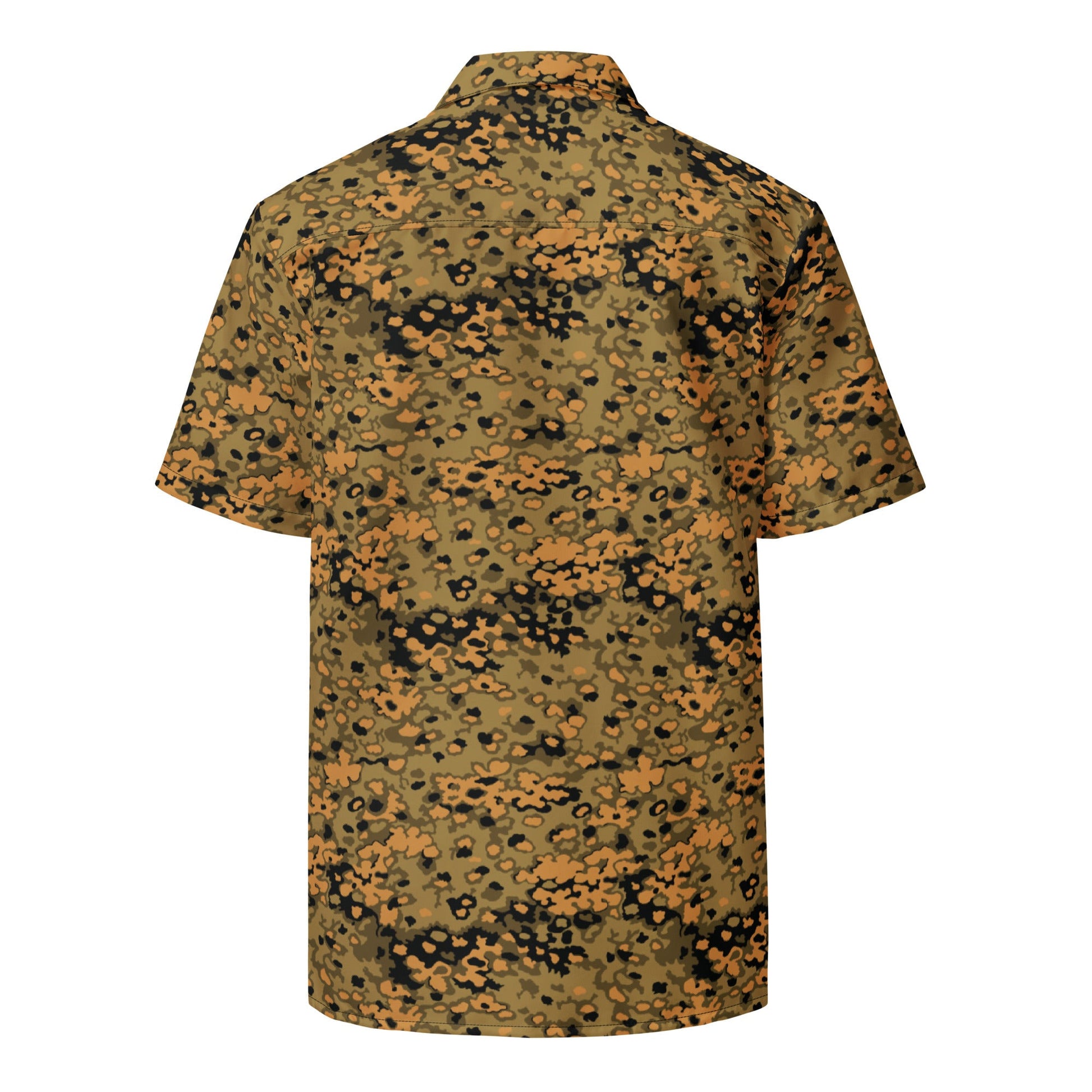 German Oak Leaf Eichenlaubmuster Autumn CAMO Unisex Short-Sleeve Button Shirt