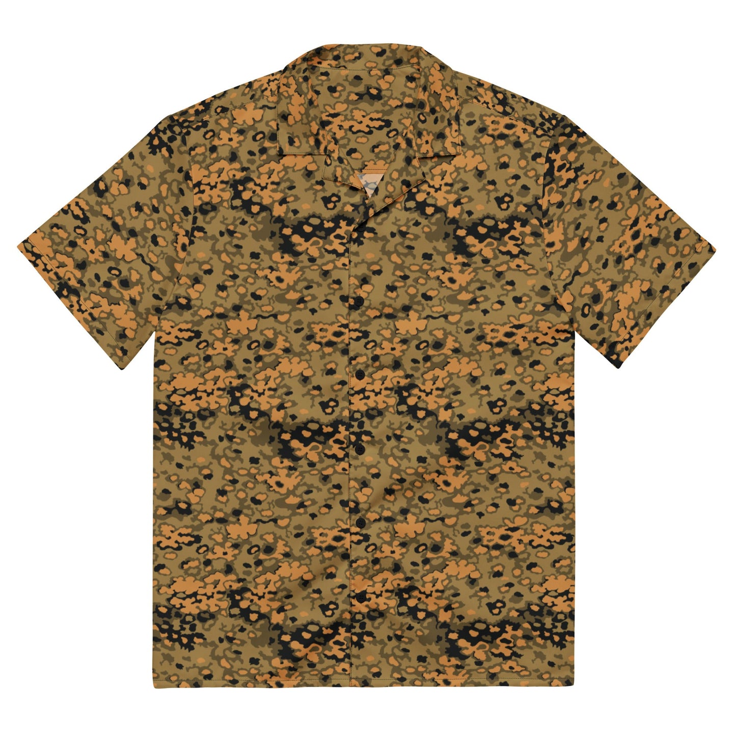 German Oak Leaf Eichenlaubmuster Autumn CAMO Unisex Short-Sleeve Button Shirt