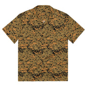 Oak Leaf Eichenlaubmuster Autumn CAMO Unisex Short-Sleeve Button Shirt - Button-Up