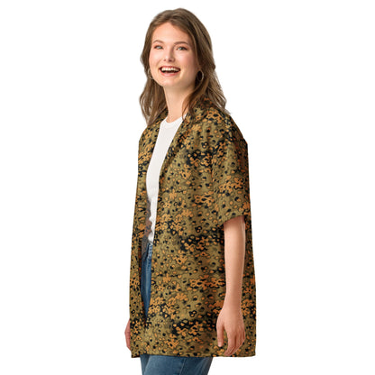 German Oak Leaf Eichenlaubmuster Autumn CAMO Unisex Short-Sleeve Button Shirt