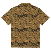 Oak Leaf Eichenlaubmuster Autumn CAMO Unisex Short-Sleeve Button Shirt - Button-Up
