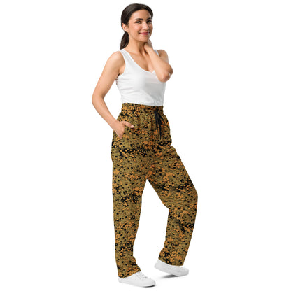 German Oak Leaf Eichenlaubmuster Autumn CAMO Unisex Wide-Leg Joggers