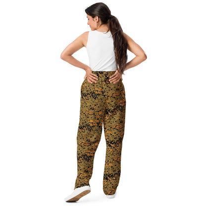 German Oak Leaf Eichenlaubmuster Autumn CAMO Unisex Wide-Leg Joggers