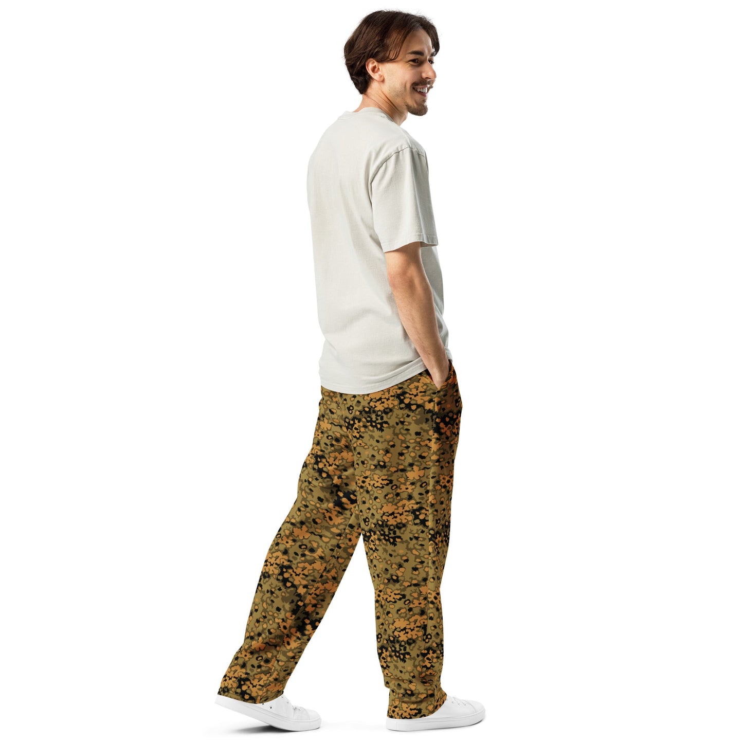 German Oak Leaf Eichenlaubmuster Autumn CAMO Unisex Wide-Leg Joggers
