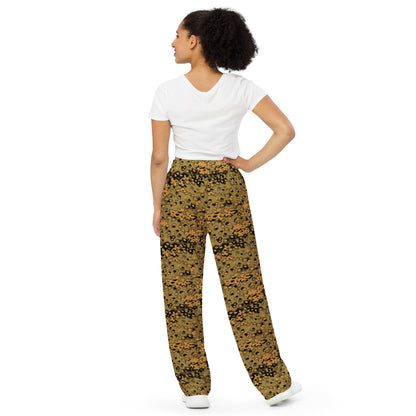 German Oak Leaf Eichenlaubmuster Autumn CAMO Unisex Wide-Leg Leisure Pants