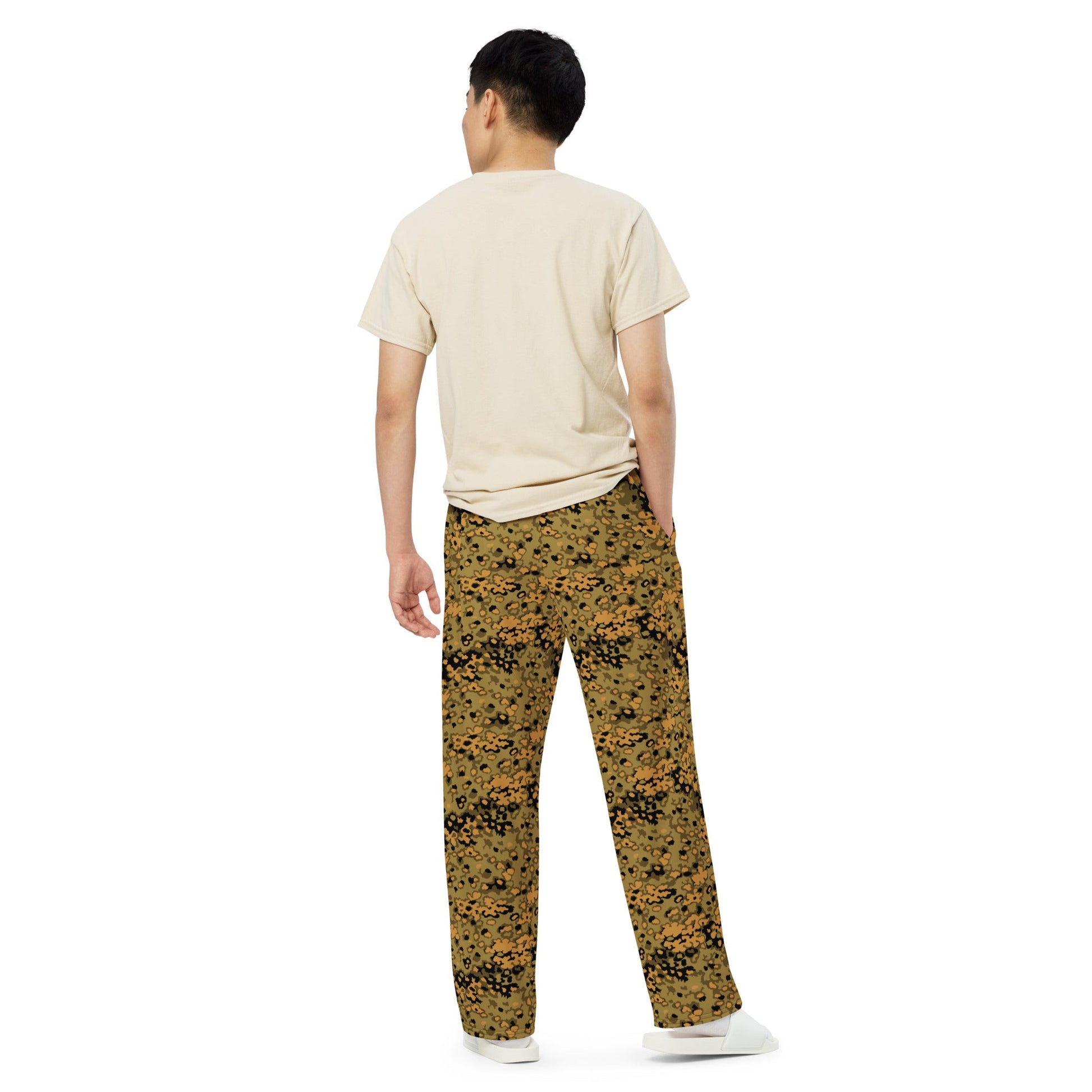 German Oak Leaf Eichenlaubmuster Autumn CAMO Unisex Wide-Leg Leisure Pants