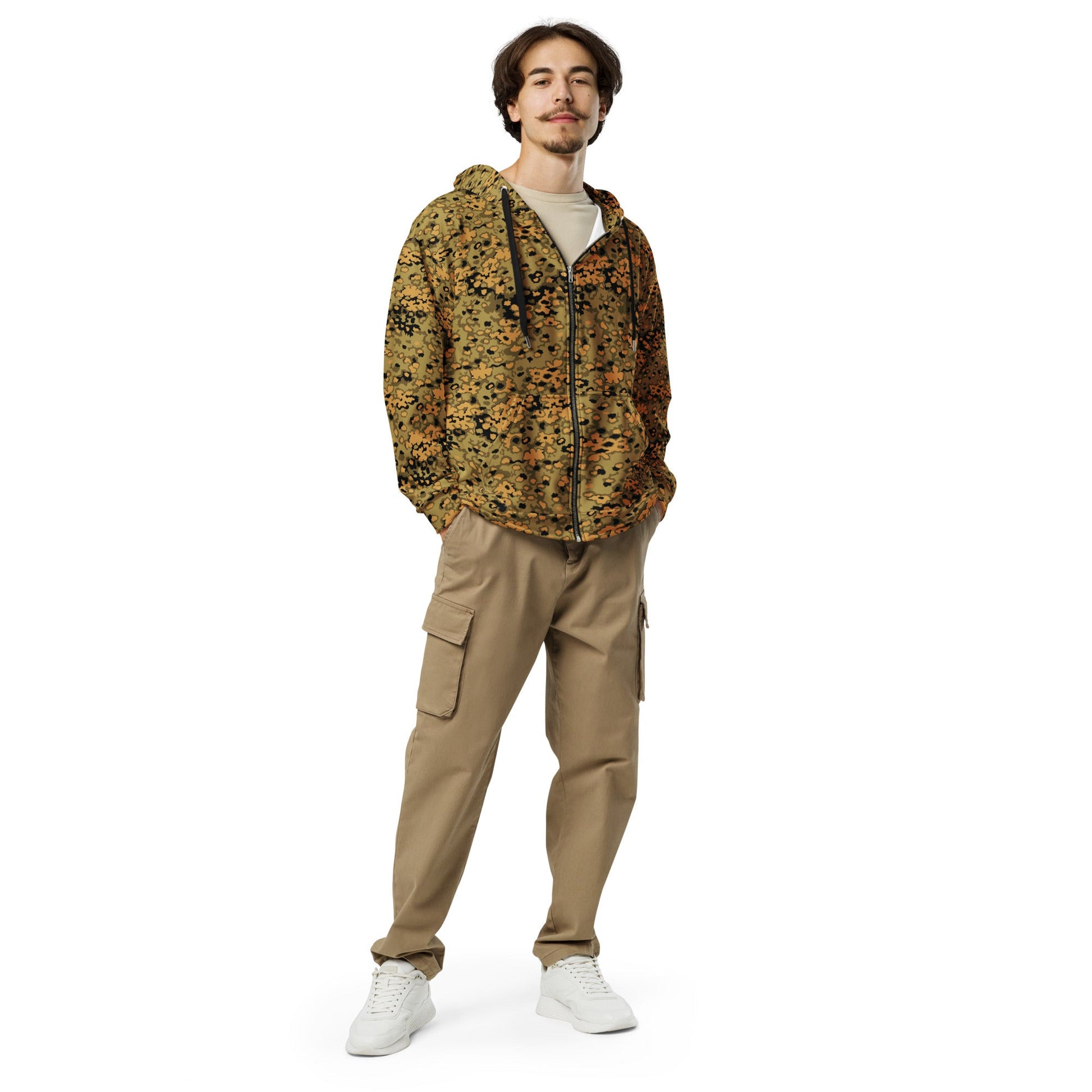 German Oak Leaf Eichenlaubmuster Autumn CAMO Unisex Zip Hoodie
