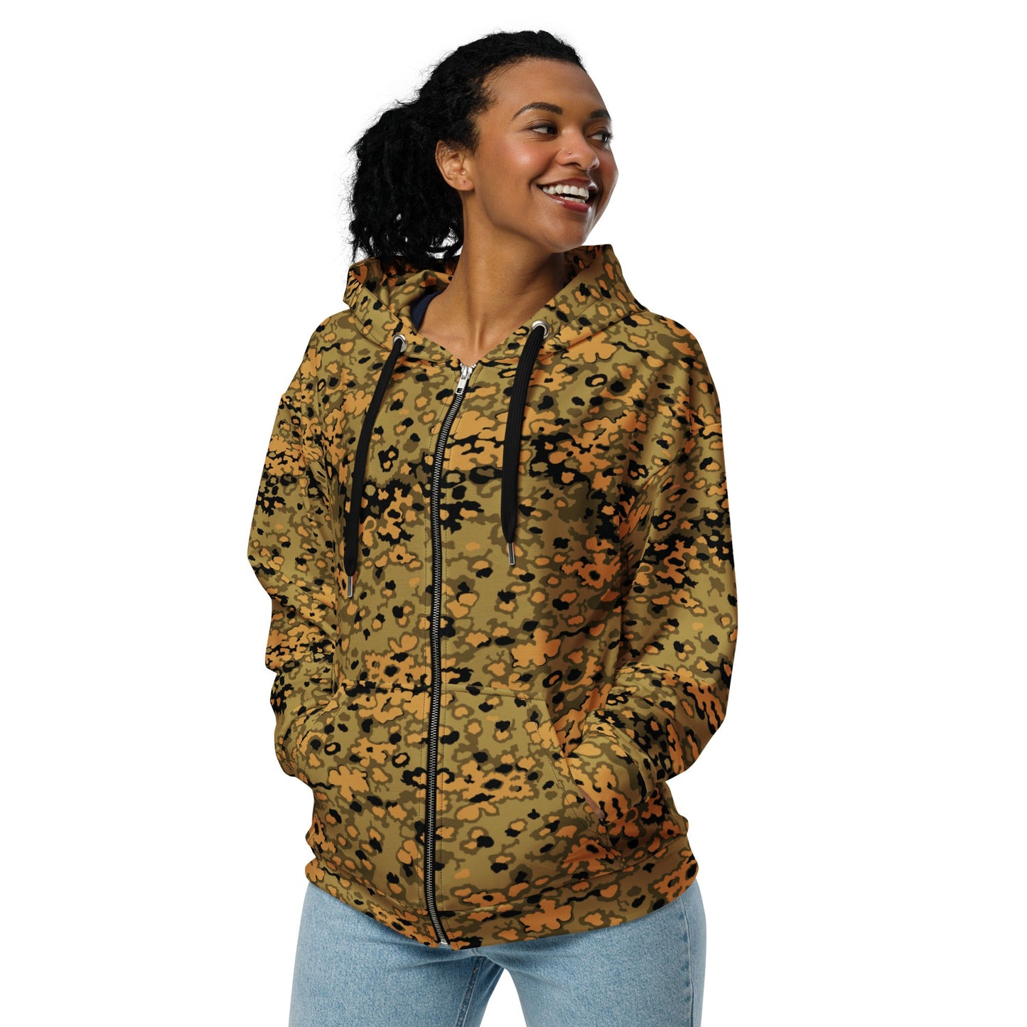 German Oak Leaf Eichenlaubmuster Autumn CAMO Unisex zip hoodie Zip Hoodies