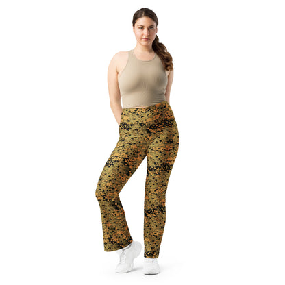 German Oak Leaf Eichenlaubmuster Autumn CAMO Womens Flare Leggings - 2XS
