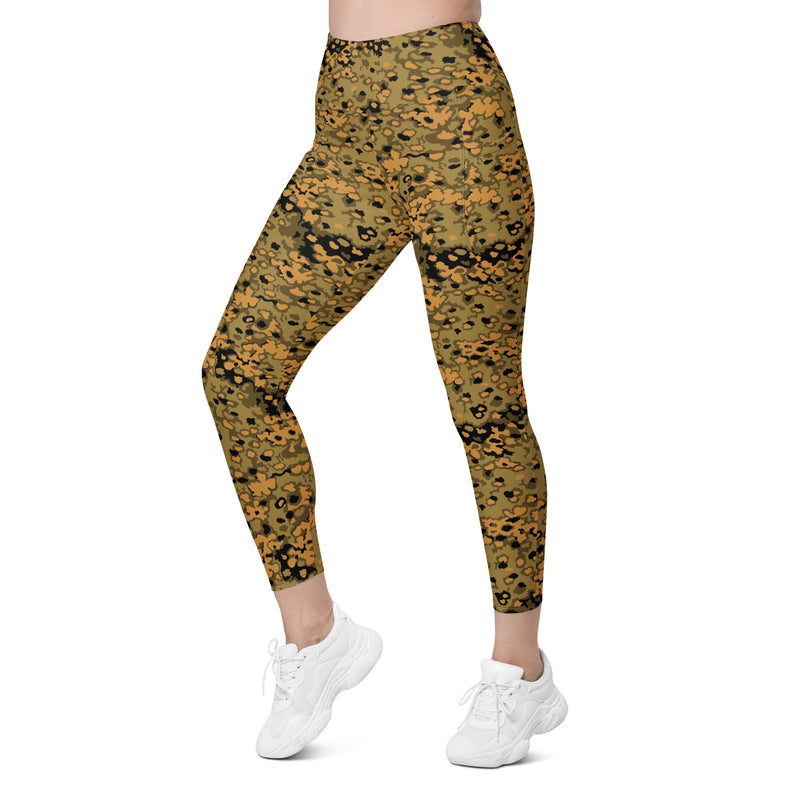 Oak Leaf Eichenlaubmuster Autumn CAMO Womens Leggings with Pockets - Women
