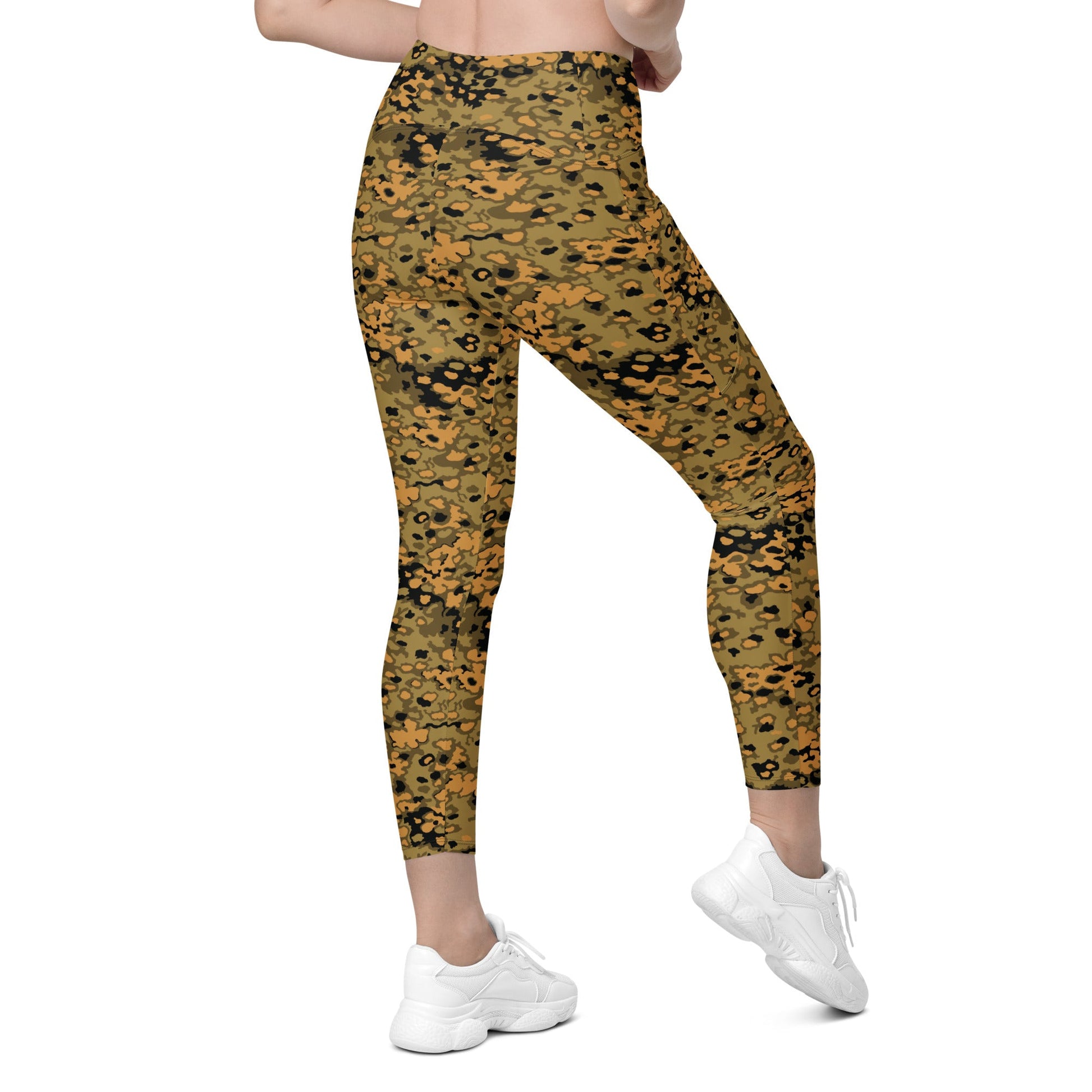 German Oak Leaf Eichenlaubmuster Autumn CAMO Womens Leggings with Pockets