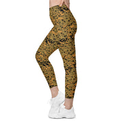 Oak Leaf Eichenlaubmuster Autumn CAMO Womens Leggings with Pockets - Women