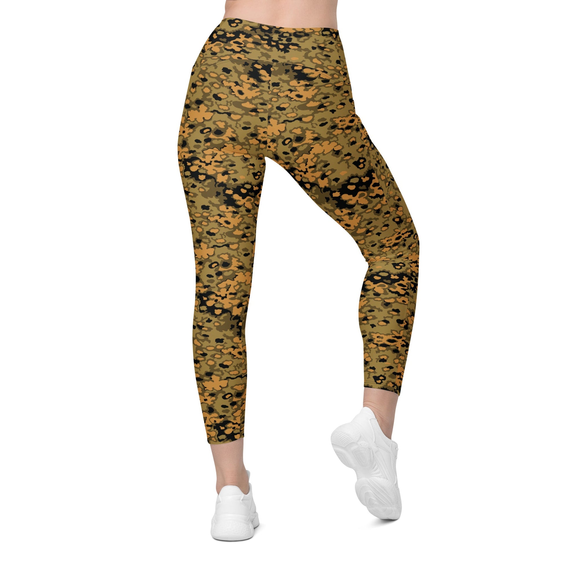German Oak Leaf Eichenlaubmuster Autumn CAMO Womens Leggings with Pockets