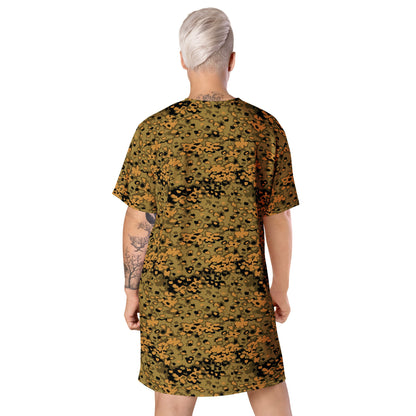 German Oak Leaf Eichenlaubmuster Autumn CAMO Womens T-Shirt Dress