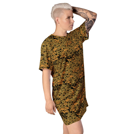 German Oak Leaf Eichenlaubmuster Autumn CAMO Womens T-Shirt Dress