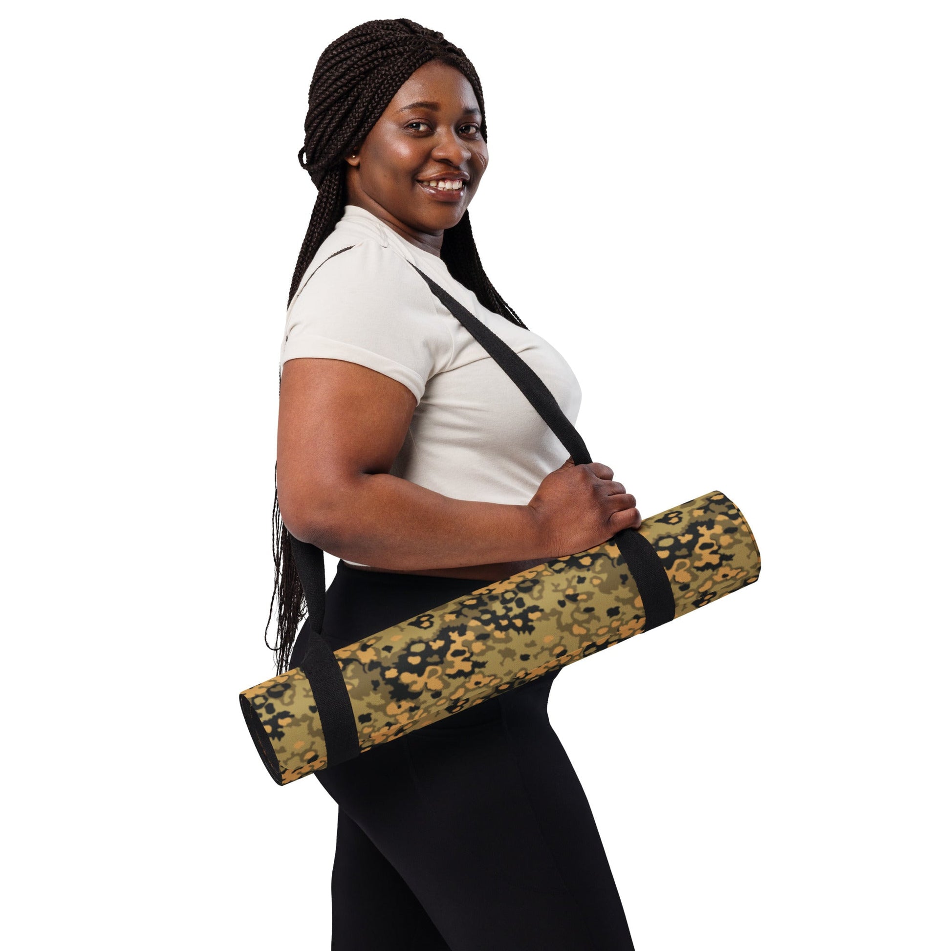 German Oak Leaf Eichenlaubmuster Autumn CAMO Yoga Mat